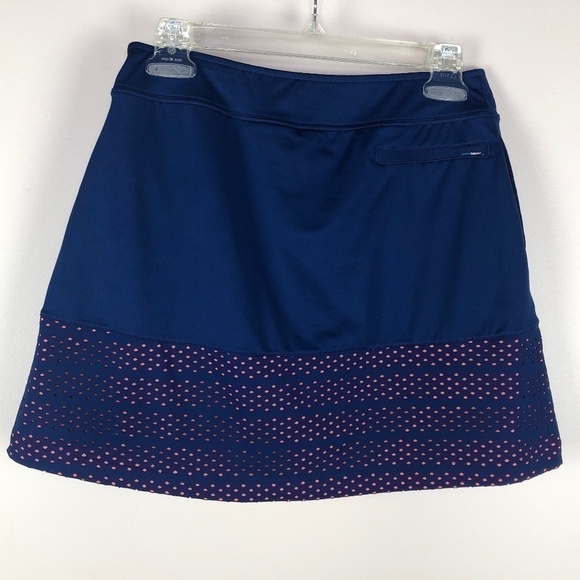 Lady Hagen golf running skirt navy neon orange shorts underneath - Picture 4 of 9